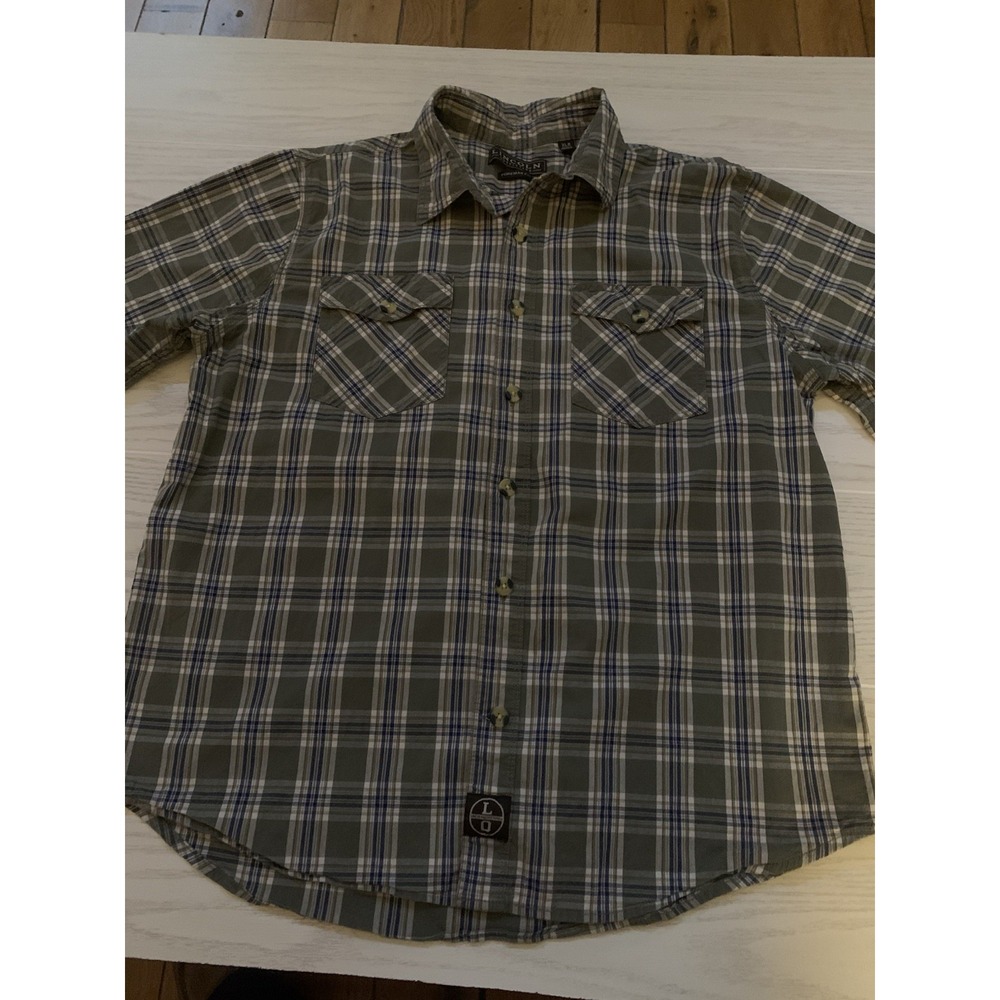 Lincoln Outfitters Mens XLR ‎ Foreman Fit Green Plaid Casual Shirt